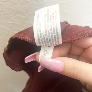 Wild Fable Maroon Corset Crop Smocked Back Tank Top thumbnail 9