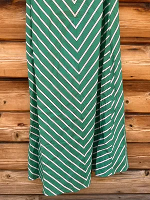 Few Moda o.p.t Green Size M Noelle Stretch Cotton Halter Long Striped Maxi Dress thumbnail 12