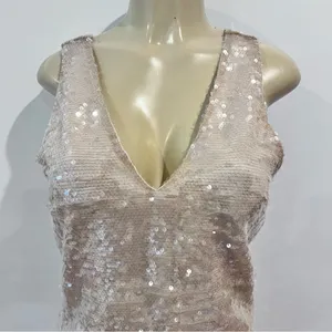 A New Day Women's A-Line V-Neck Mini Sequins Party Dress Sz XS Party thumbnail 2