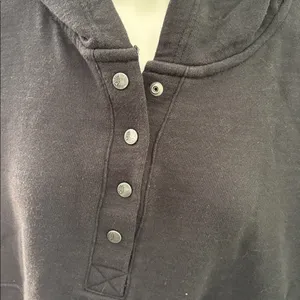 Free People FP Movement Honey Dove Solid Black Pullover Hoody Medium thumbnail 6