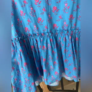 Sugarlips Valentina Floral Rock A By Trapeze Mini Dress babydoll ruffle drop hem thumbnail 5