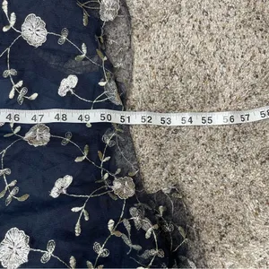Lulus Whimsical Allure Navy Mesh Embroidered One-Shoulder Maxi Dress XS NWT thumbnail 11