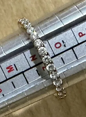 Dainty Delicate Wedding Ring Eternity Band 925 Silver Sterling Sz 7 thumbnail 1