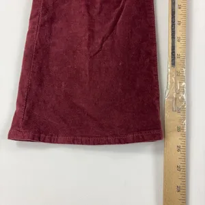 Madewell Cali Demi-Boot Jeans Womens 31 Red Corduroy Mid Rise Bootcut Stretch thumbnail 6