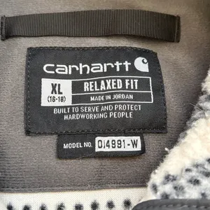 Carhartt Sherpa Fleece Pullover Womens XL‎ White Black Geometric Snap Front thumbnail 5