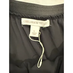 Chelsea & Violet Maxi Skirt Women's Large Black Gold Dot Printed Tiered Pleated thumbnail 4