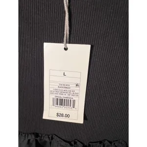A New Day Women's Size Large Sleeveless Knit Midi A-Line Dress Black Ruffle thumbnail 11