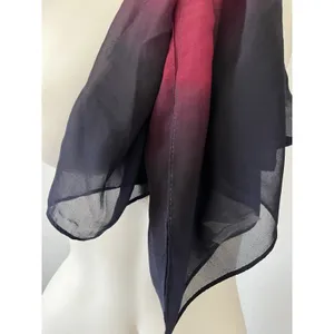 Charming Charlie Ombré Dyed Rectangular Scarf Burgundy Navy Peach GUC thumbnail 8