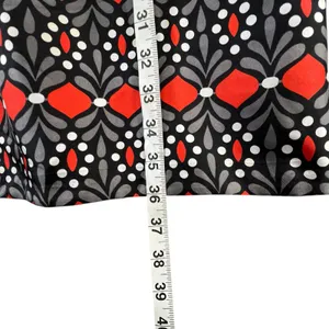 Milly Sheath Dress 2 Black Gray Red Silk Geometric‎ Sleeveless Modern Chic Party thumbnail 11
