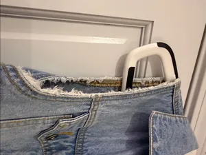 PHD Womens Denim Vest Jean Vest Distressed Light Wash 100% Cotton Size MEDIUM thumbnail 5