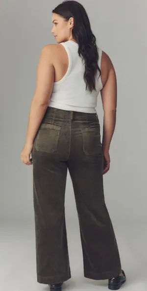 Anthropologie Maeve the Colette Corduroy Full-Length Wide-Leg Pants thumbnail 1