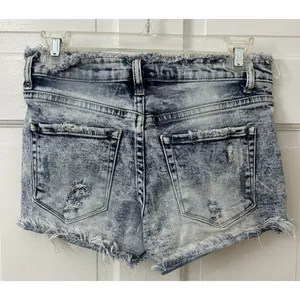Vervet Raw Waist‎ and Hem Fray Distressed Cutoff Micro Jean Shorts S(3) 28" X 3" thumbnail 2