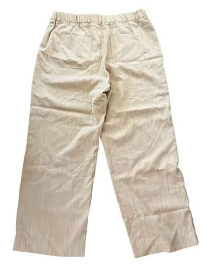 HALARA Lightweight Loose Fit Pants Beige Textured Size XL NEW thumbnail 2