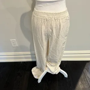Garage Off White Linen Pants thumbnail 4