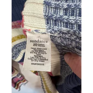 Sundance‎ Striped Ribbed Long Sleeve Top In Multi Women's Size LP thumbnail 6