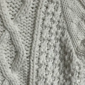 Michael Michael Kors White Cable‎ Knit Side Zip Sweater Womens Medium thumbnail 4