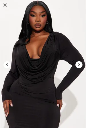 Heidi Cowl Neck Midi Dress thumbnail 4