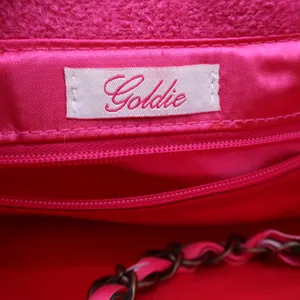 Bath & Body Works Goldie Pink Boucle Tote Bag Limited Edition Chain Strap Bow thumbnail 6
