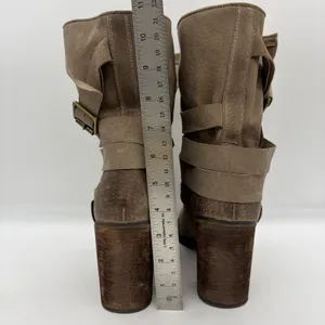 Ibiza Last‎ Jeffrey Campbell Womens 11 Boots Brown Leather Ankle Straps Buckles thumbnail 5