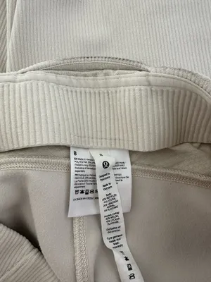 Lululemon Brushed Softstreme Ribbed Zip Flared Pant 32.5" Bone 8 thumbnail 6
