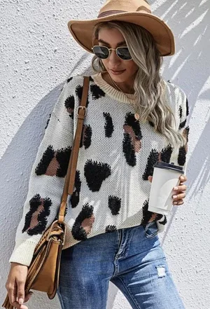 ASOS Cheetah Print Sweater thumbnail 1