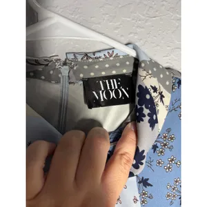 The Moon Floral Patchwork Dress Sz L Boho Academia thumbnail 5