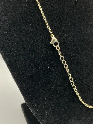Gold Tone Clover Pendant Necklace Layered Curb Chain Style 18” thumbnail 3