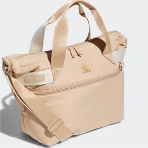 Adidas Puffer Shopper Tote in Beige and Tan thumbnail 1