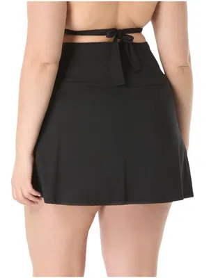 NWT Coco Reef Womens Soar Ultra High Swim Skirt U95396 Black XL thumbnail 2