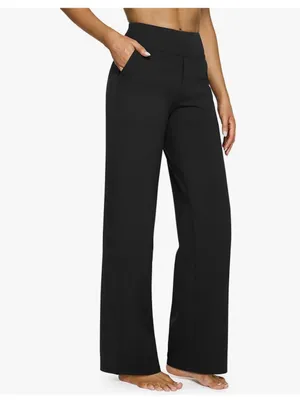 Amazon Wide-Leg Black Versatile Pants thumbnail 3
