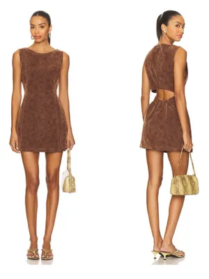Free People Atlas Faux Suede Mini Dress L thumbnail 7