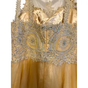 Let's Gold Jeweled Tulle Homecoming Dress - Size 3XL thumbnail 9
