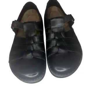 Footprints by Birkenstock Black Leather Mary Jane Comfort Shoes, EU 40 thumbnail 1