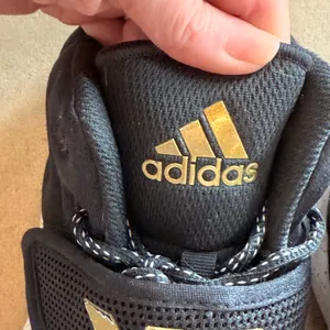 adidas Black and Gold Mesh Athletic Shoes thumbnail 3