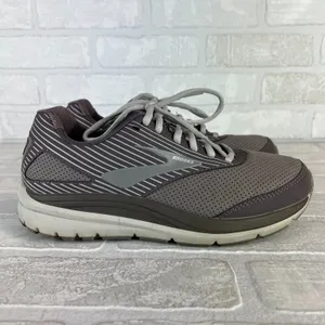 Brooks Addiction Walker Suede‎ Sneaker Shoes Womens 8 Shark Alloy Oyster Lace Up thumbnail 2
