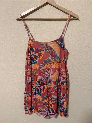 Endless Sun Women's Floral Swim Coverup in Coral thumbnail 3
