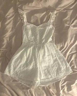 Floral White Romper thumbnail 1