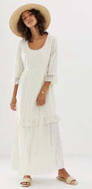 VERO MODA Cream Maxi‎ Dress thumbnail 1