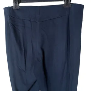 Jason Wu Blue Ponte Knit Pintuck Pants Size 12 P Pull On‎ Ankle Preppy Office thumbnail 4