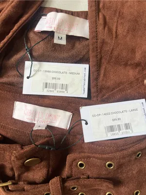 Isabelle’s Cabinet Crowd pleaser Brown Suede Halter Top and Short Set thumbnail 3