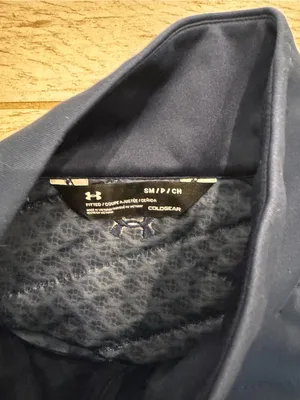 Under Armour Navy Blue ColdGear Zip Collar Vest Size Small thumbnail 4