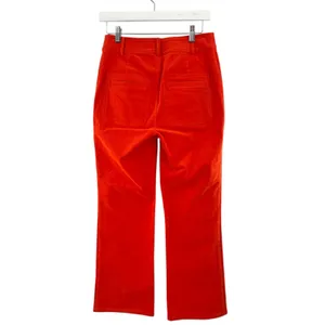 Apiece apart Marston High-Rise‎ Cropped Flare Pants Orange corduroy Sz 4 thumbnail 2