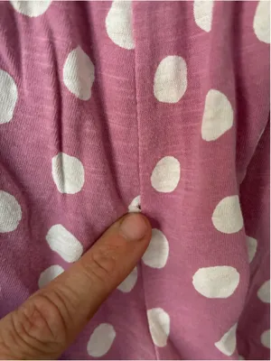 Garnet Hill Green Cotton Polka Dot Pajama Set Pink White Size Medium thumbnail 6