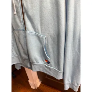 Aviator Nation rainbow embroidery zip-up blue women's xxl thumbnail 6