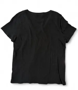 Reformation Organic Cotton Black V-Neck S thumbnail 3