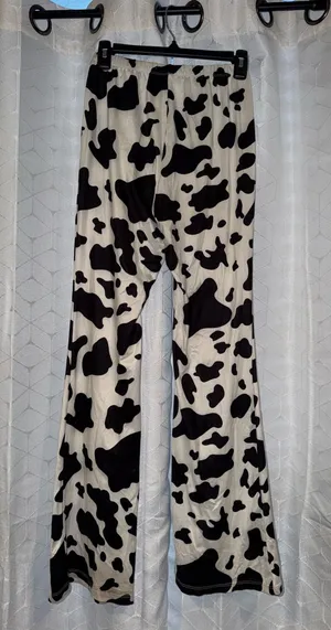 Cow Print Flare Pants Multiple thumbnail 1