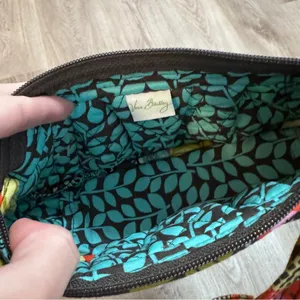 Vera Bradley Frannie Purse Bag Flower Shower Quilted Pink Green Blue thumbnail 5