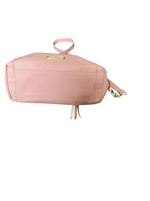 Steve Madden Pink Pebbled Leather Satchel Crossbody Bag Gold Hardware thumbnail 2