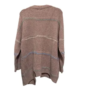 POL Pink Knit Open Front Cardigan‎ Sweater With Embroidered Details Womens thumbnail 2