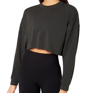 WeWoreWhat Cropped Sweatshirt Size XL Gray Casual Lounge Minimalist Cozy Comfort thumbnail 13